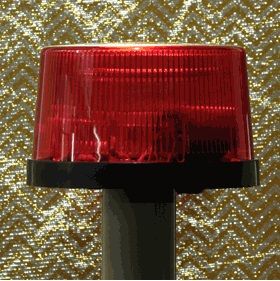 Strobe Light Flagpole Topper (Red) 12 Volt