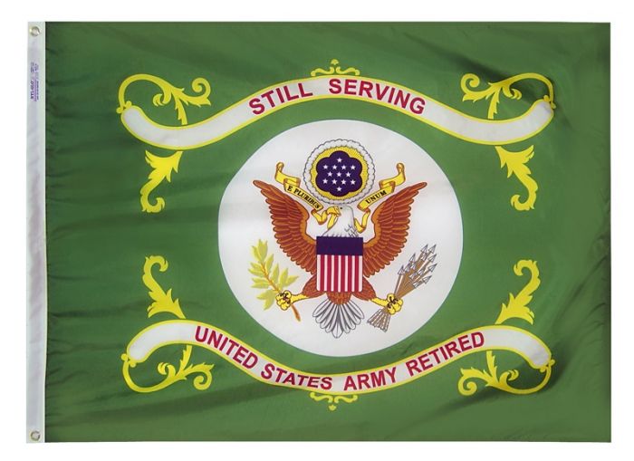 Annin Nyl-Glo US Army Retired 3 ft x 4 ft Flag