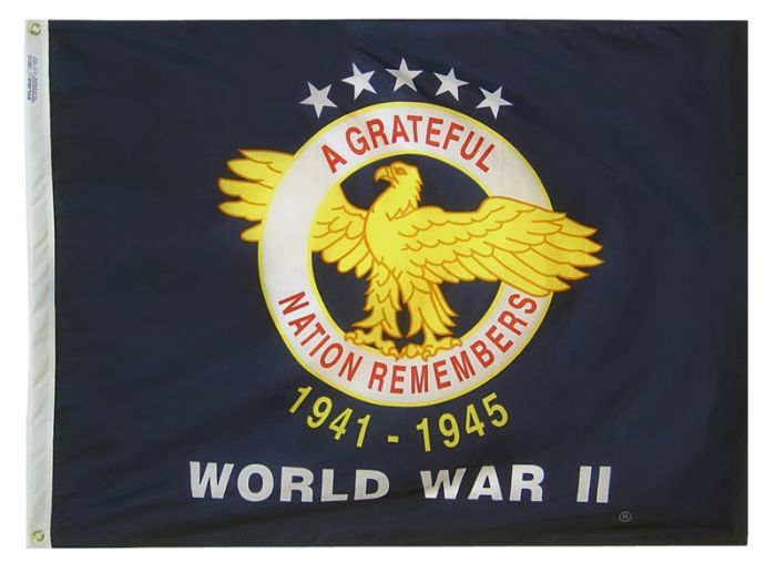 Annin Nyl-Glo World War II Commemorative 3 ft x 4 ft Flag