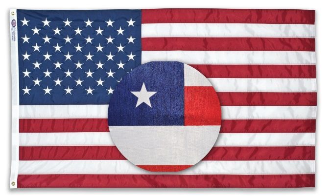Annin Republic US 3 ft x 5 ft  Fully Dyed Polyester and Cotton Blend Flag