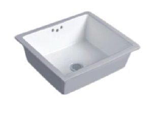 16 x 14 Inch White Porcelain Rectangular Under Mount Sink