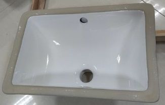15 x 10.5 x 5.5 Inch White Ceramic Rectangular Under Mount Sink