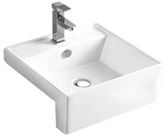 16 x 16 Inch White Porcelain Apron Front Lavatory Sink