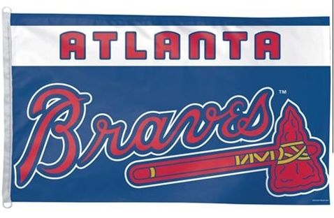 3 ft x 5 ft Polyester MLB Flag - Altanta Braves