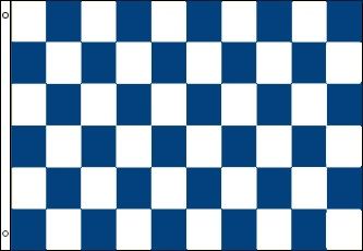3 ft x 5 ft Polyester Flag - Blue and White Checkered