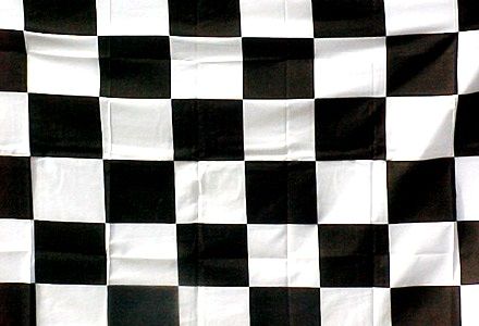 3 ft x 5 ft Polyester Flag - Checkered (Black/White)