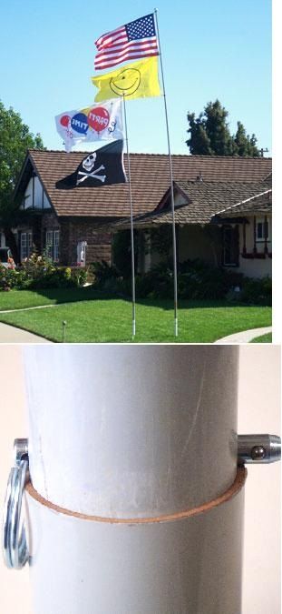 Deluxe 16 ft. Heavy Duty Fibeglass Pole Kit (Includes: 16' Telescoping Fiberglass Flagpole, Chrome Ball Topper, Carry Bag and 3' x 5' US Flag (Made in the USA)
