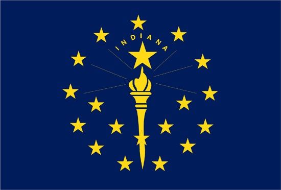Annin Indiana 3ft x 5 ft NylGlo Nylon State Flag
