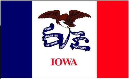 3 ft x 5 ft Polyester State Flag - Iowa
