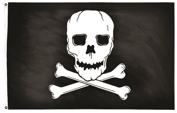Annin Jolly Roger 3ft x 5 ft NylGlo Nylon Flag