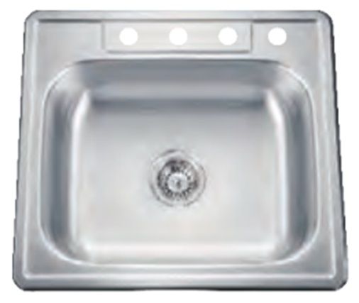 25 x 22 Inch Stainless Steel Top Mount Kitchen Sink