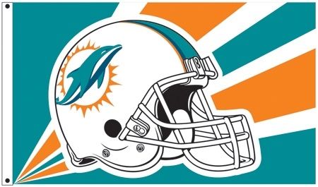 3 ft x 5 ft NFL Team Flag - Miami Dolphins