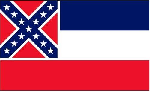 3 ft x 5 ft Polyester State Flag - Mississippi