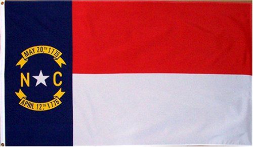 3 ft x 5 ft Polyester State Flag - North Carolina