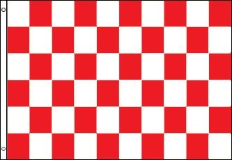3 ft x 5 ft Polyester Flag - Red and White Checkered