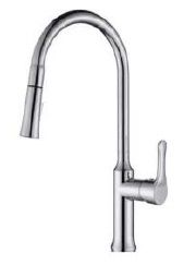 Sophia Faucet Collection; Single Lever Pull Down Kitchen Faucet in Chrome Finish