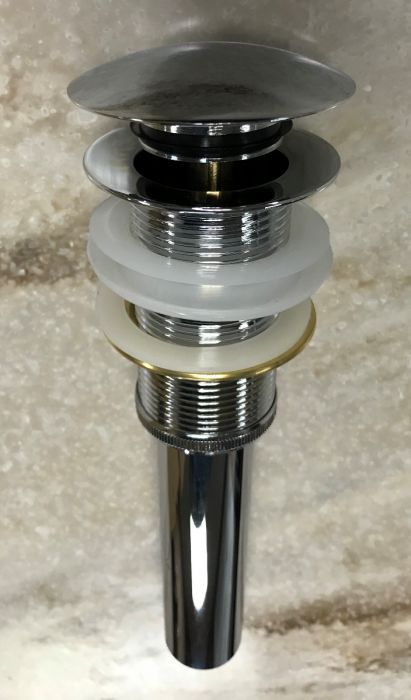 Sophia Collection; 1 1/4 inch Mushroom Style Bathroom  Pop Up Drain in Chrome Finish