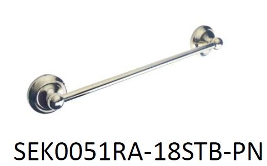Sophia Collection; Aubrie Series, Low Profile, 18 Inch Single Towel Bar Polished Nickel