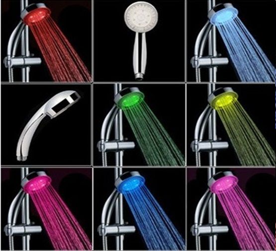 LED Illuminated Hand Held Shower (7 Color Changing LED)