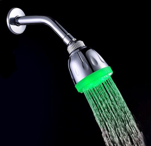 LED Illuminated Mini Shower Head (Single Color LED) 