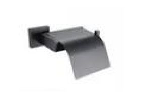 Tissue Holder with Cover Matte Black Finish Modern Craftsman Series