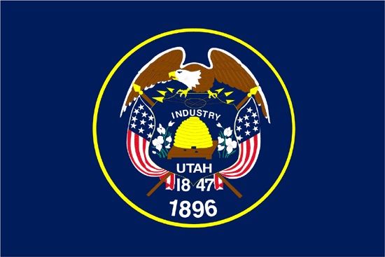 Annin Utah 3ft x 5 ft NylGlo Nylon State Flag