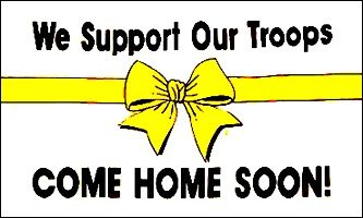 3 ft x 5 ft Polyester Flag - We Support Our Troops