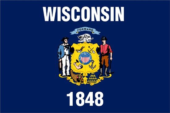 Annin Wisconsin 3ft x 5 ft NylGlo Nylon State Flag
