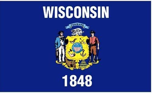 3 ft x 5 ft Polyester State Flag - Wisconsin