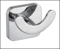 Double Robe Hook Pexus II Collection Chrome Finish