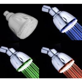 LED Illuminated Mini Shower Head (Red/Green/Blue - Temperature Controlled)