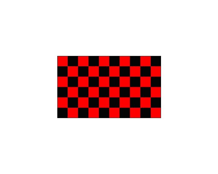 CHECKERED FLAG 5FT X 3FT Red & Black 